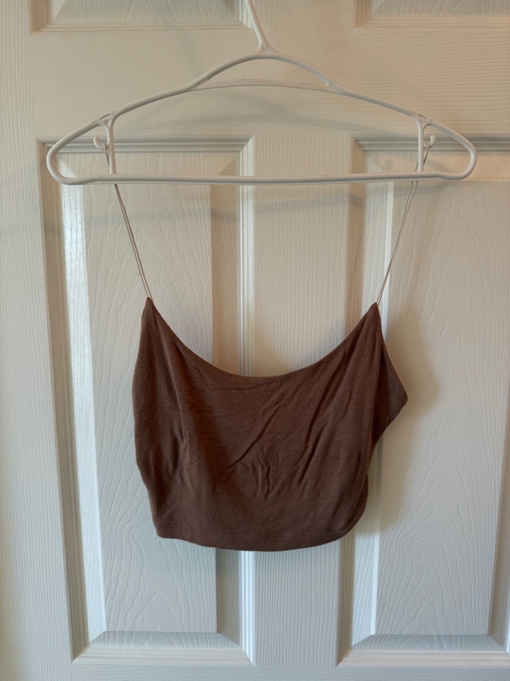 Joah Brown Brown Spaghetti Strap Crop Camisole